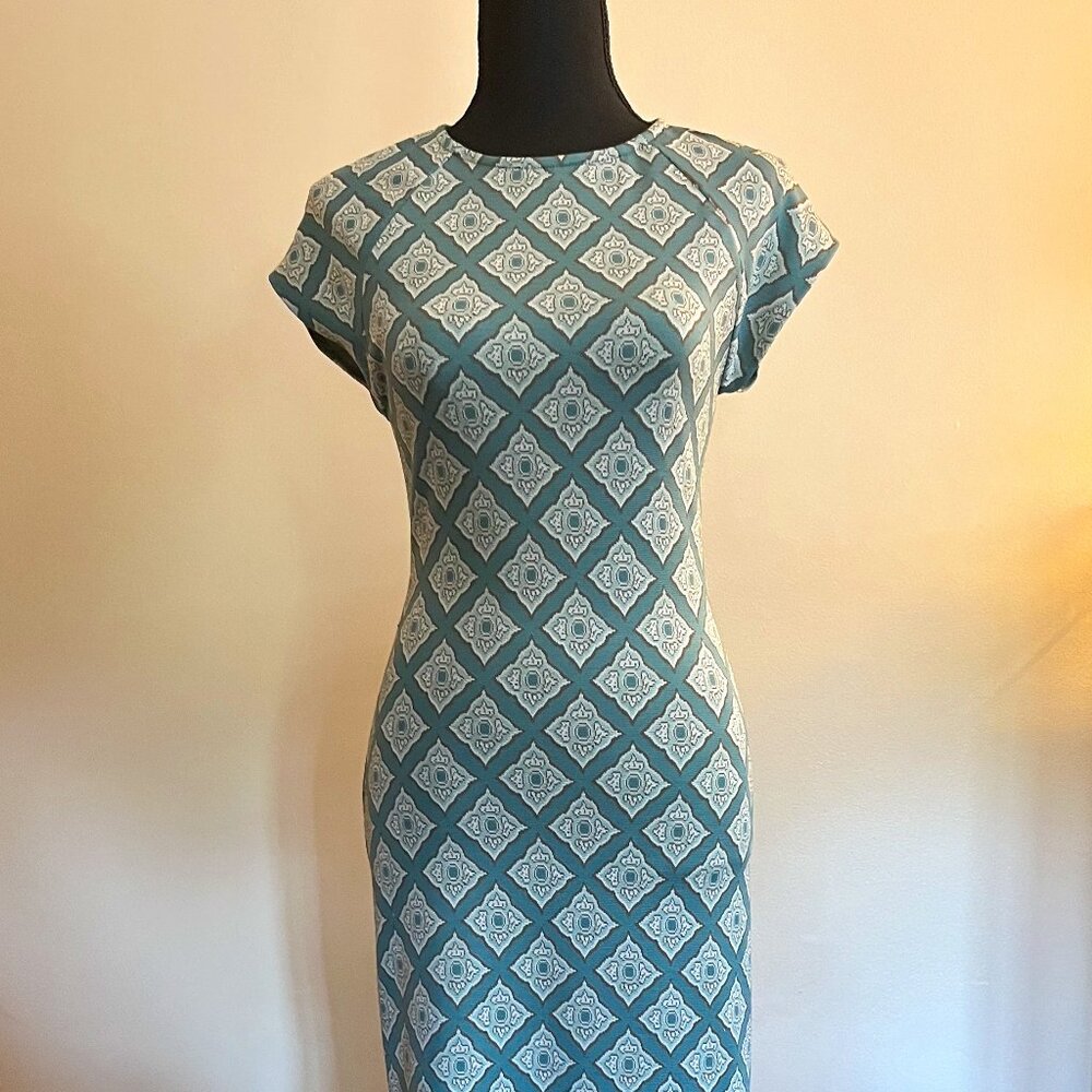 Zara Printed Knitted Maxi-Dress
